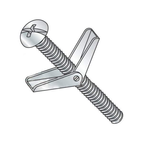 Newport Fasteners Toggle Bolt, 4" L, Steel, 50 PK 310607